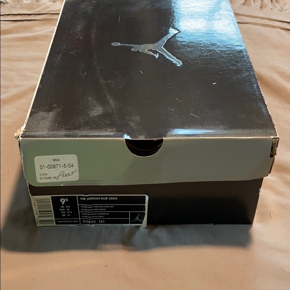 Air Jordan Dub Zero white/vrsty red-blk-cmnt gry - Picture 2 of 8